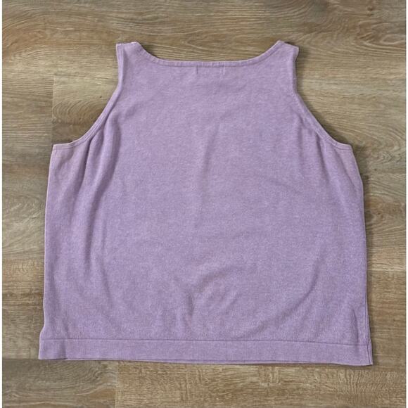 Eddie Bauer Lavender Knit Cardigan & Tank Set Women’s XXL Cotton Blend - Picture 7 of 8
